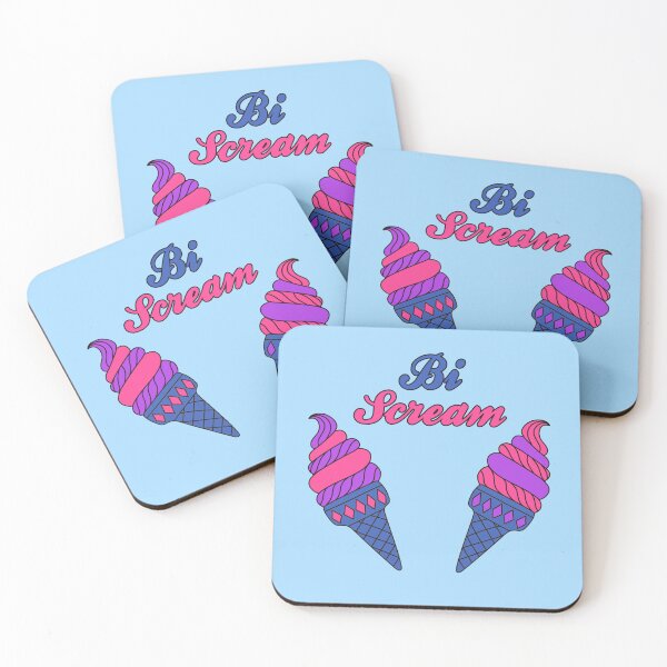 Item preview, Bi scream! Ice cream x the bisexual pride flag designed and sold by incurablehippie.