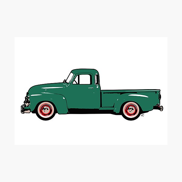 Item preview, Green 50s C Truck designed and sold by MandyCarsArts.