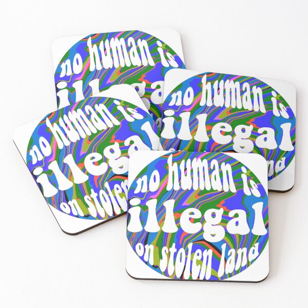 Item preview, no human is illegal on stolen land designed and sold by creviston13.