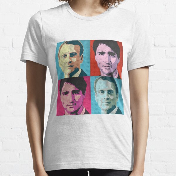 Trudeau et Macron Pop Art T-shirt essentiel