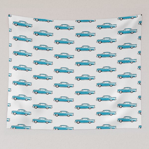 Item preview, Blue 50s CBA Classic Car designed and sold by MandyCarsArts.