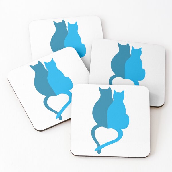 Item preview, Cat Love, 2 cats with tails forming a heart designed and sold by NobizArtwerkz.