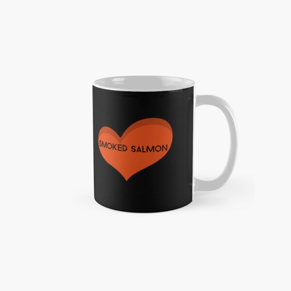 Vista previa del artículo con la obra «me encanta el salmón ahumado, bagel y salmón ahumado, pescado curado», diseñado y vendido por SuperiorPrints.