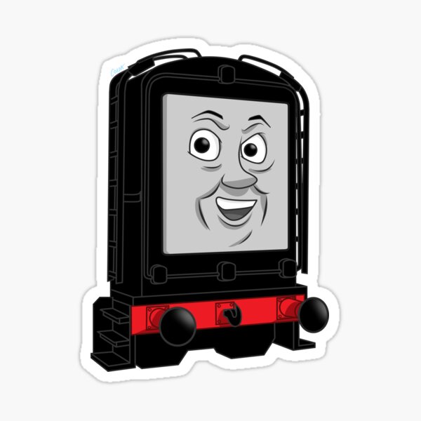 Thomas Train Stickers Redbubble - s c ruffey sad face roblox