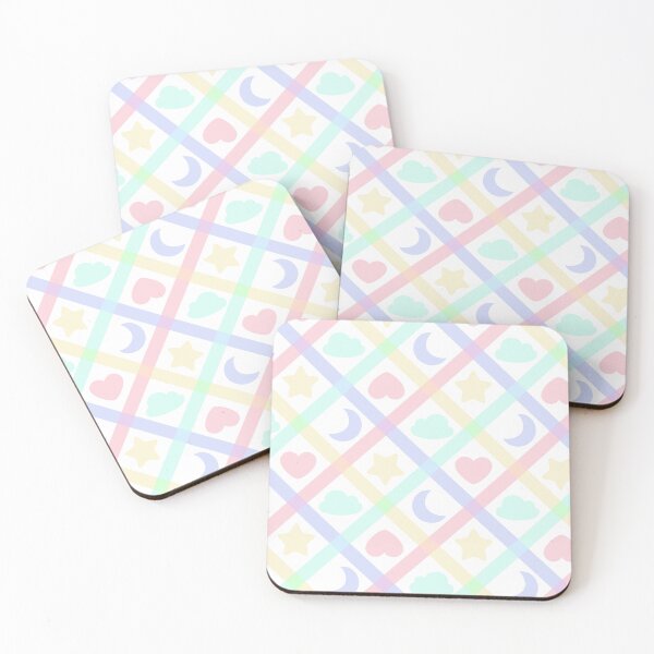 Item preview, Kawaii Pastel Tattersall Diagonal Check Pattern designed and sold by ArtByViq.