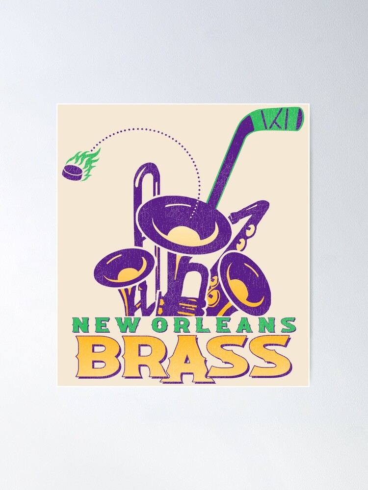 New Orleans Brass Retro Defunct Ice Hockey Poster for Sale by