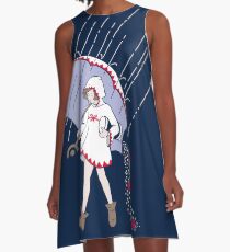 Pure White Salt Mage A-Line Dress