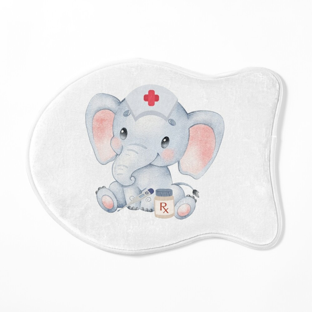 Watercolor Elephant Mom Baby PICU Gift, Retractable Metal Badge Reel, Nurse  Doc