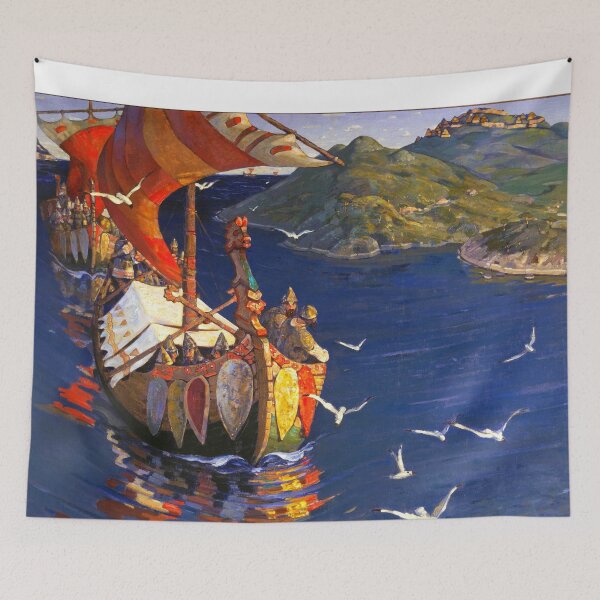 Item preview, Nicholas Roerich Guests from Overseas -Visitors from over the sea designed and sold by TeeARTHY.