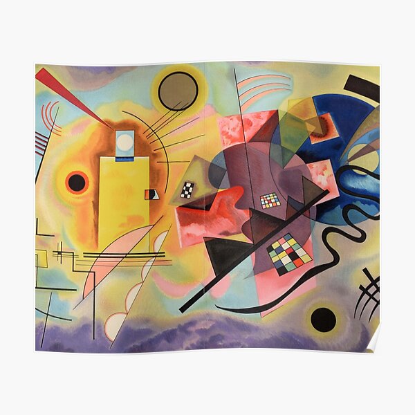"Yellow red blue art poster of wassily kandinsky " Poster by Golido