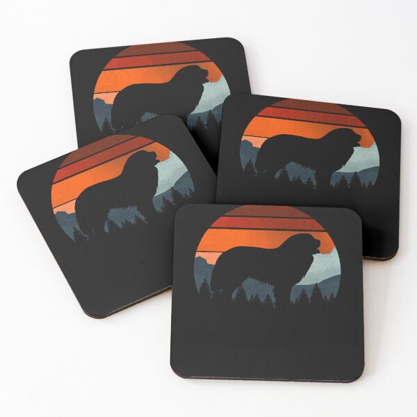 Item preview, Vintage Orange Sky Wilderness Bernese Mountain Dog Gift  designed and sold by Guarddogdrive.