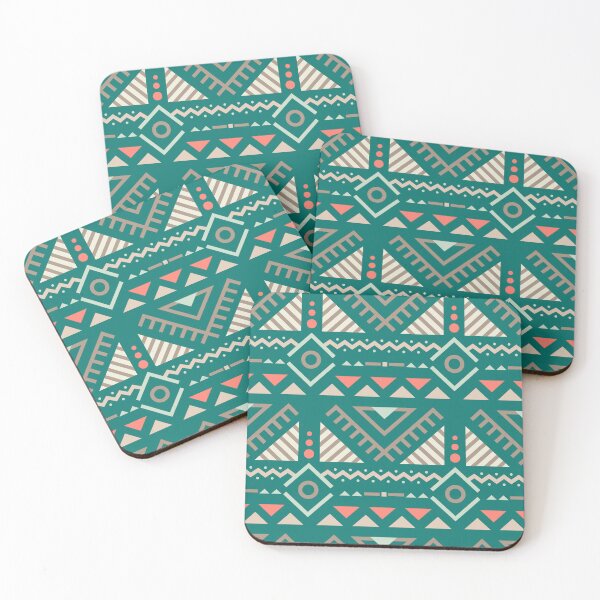 Item preview, Geometric Triangles Compilation in Rose Gold and Blue - Multicolor Boho Motif designed and sold by Yeldiz.