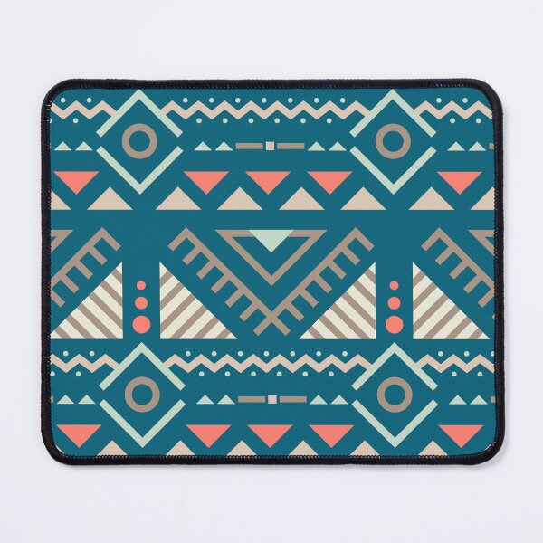 Item preview, Geometric Triangles Compilation in Rose Gold and Blue - Multicolor Boho Motif designed and sold by Yeldiz.