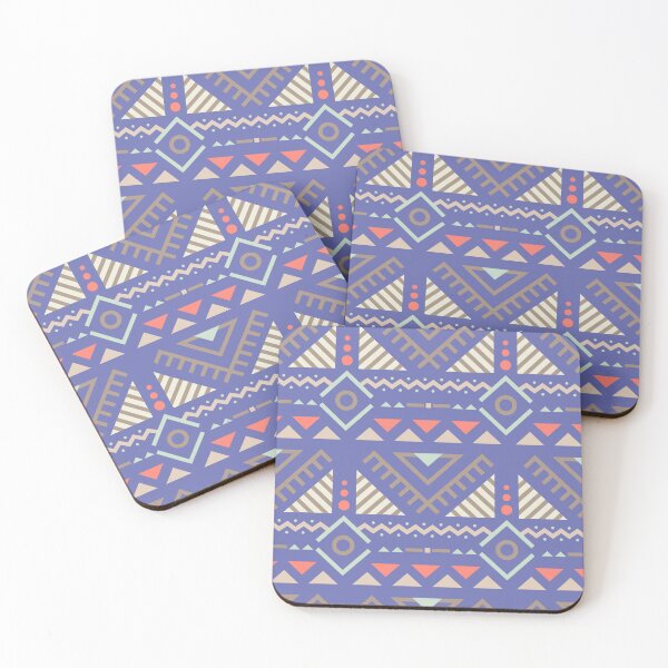 Item preview, Geometric Triangles Compilation in Rose Gold and Purple - Multicolor Boho Motif designed and sold by Yeldiz.