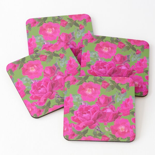 Artikelvorschau, Tossed Roses on Soft Green Half-Drop Repeat 5748 entworfen und verkauft von Art in My Loft.