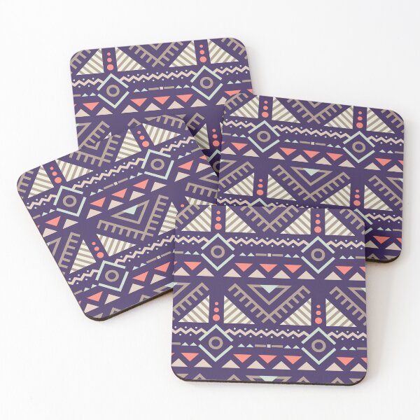 Item preview, Geometric Triangles Compilation in Rose Gold and Purple - Multicolor Boho Motif designed and sold by Yeldiz.