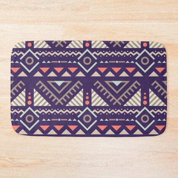 Item preview, Geometric Triangles Compilation in Rose Gold and Purple - Multicolor Boho Motif designed and sold by Yeldiz.