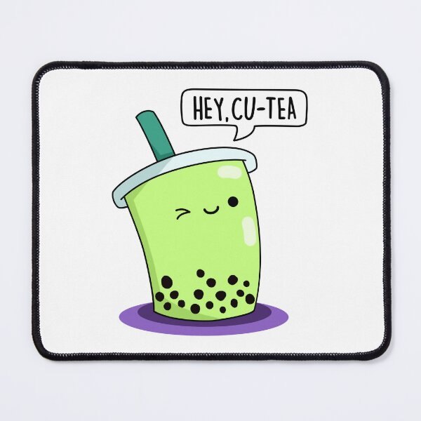 Item preview, Hey Cu-Tea Funny Boba Tea Puns  designed and sold by punnybone.