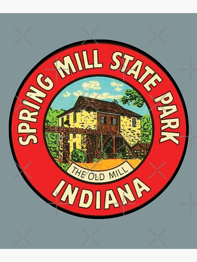 "Vintage Spring Mill State Park, The Old Mill, Indiana 00417" Poster