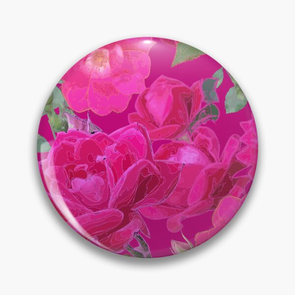 Artikelvorschau, Tossed Roses on Magenta Half-Drop Repeat 5748 entworfen und verkauft von Art in My Loft.