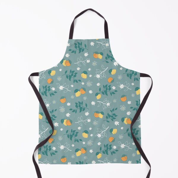 Item preview, Emerald Green with Lemons and Oranges Citrus Pattern Collection designed and sold by CJAura by Claire Jane Johnson.