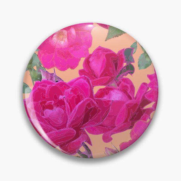 Artikelvorschau, Tossed Roses on Pale Peach Half-Drop Repeat 5748 entworfen und verkauft von Art in My Loft.