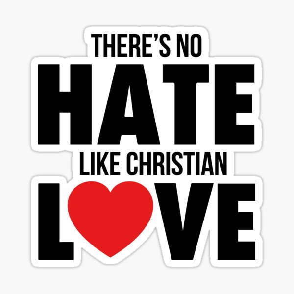 Artikel-Vorschau von KEIN HASSEN WIE CHRISTLICHE LIEBE, designt und verkauft von LinkunShop.