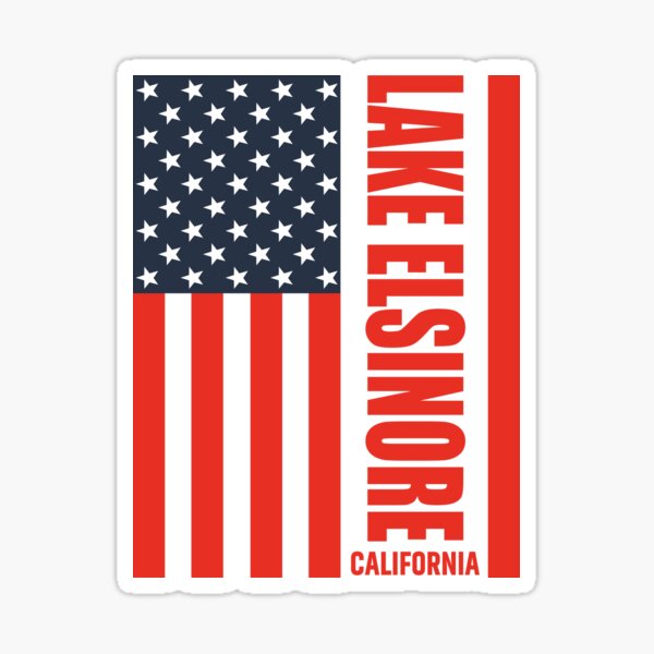 "Lake Elsinore California 4th of July Independence day" Sticker for