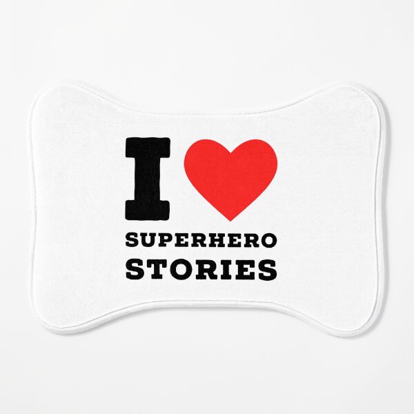 I love superhero stories Dog Mat