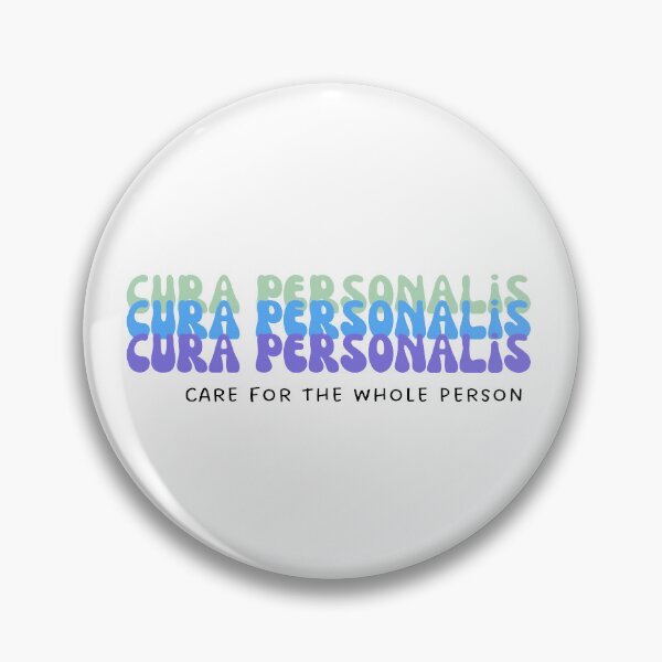 Vista previa del artículo con la obra «Cura Personalis Pegatina», diseñado y vendido por abloomautumn.