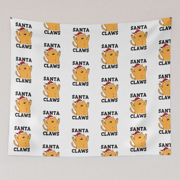 Item preview, Santa Claws Christmas Animal Pun designed and sold by punnybone.