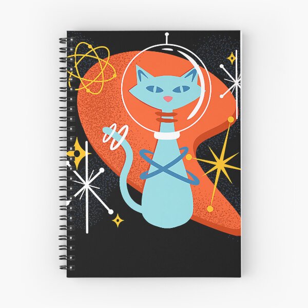 Item preview, Cute Atomic Space Cat in Vintage Retro Vibes  designed and sold by AvaBrown1.