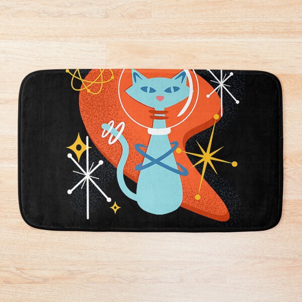 Item preview, Cute Atomic Space Cat in Vintage Retro Vibes  designed and sold by AvaBrown1.