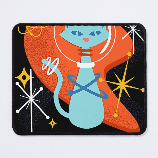 Item preview, Cute Atomic Space Cat in Vintage Retro Vibes  designed and sold by AvaBrown1.