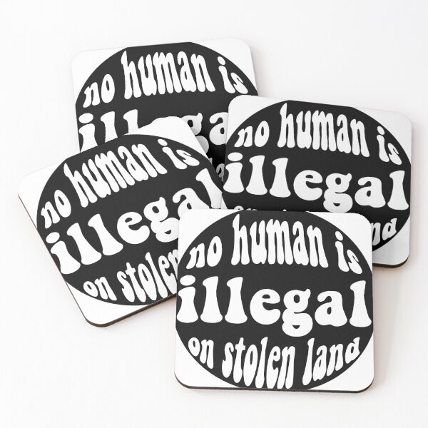 Item preview, no human is illegal on stolen land designed and sold by creviston13.