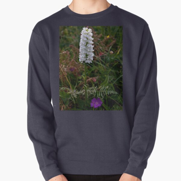 Irish White Orchid, Inishmore Pullover Sweatshirt