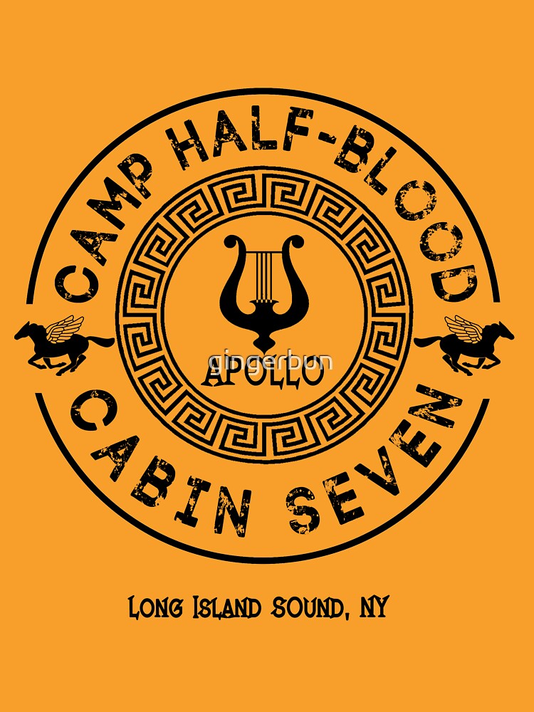 "Percy Jackson Camp HalfBlood Cabin Seven Apollo" Tshirt by