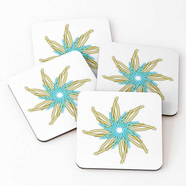Item preview, Yellow and blue star, abstract art designed and sold by Meo Design.