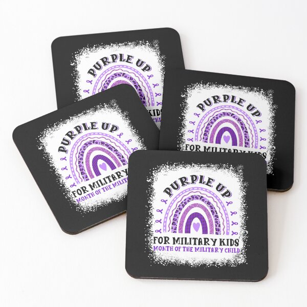 Item preview, Purple Up For Military Kids Month Of The Military Child Leopard Rainbow Military Child Month Purple Up Bleached designed and sold by HaaChris-Artis.