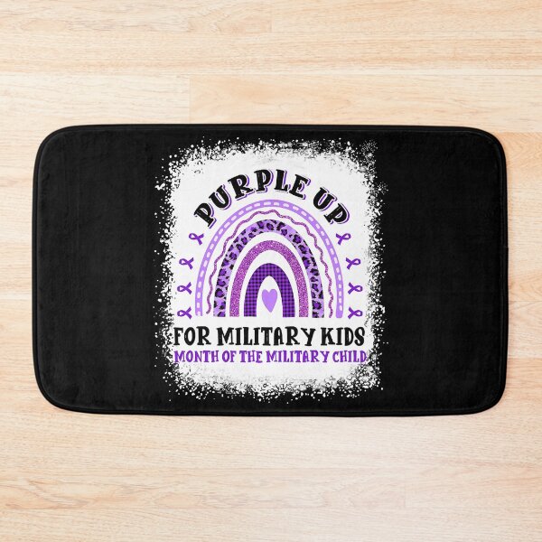 Item preview, Purple Up For Military Kids Month Of The Military Child Leopard Rainbow Military Child Month Purple Up Bleached designed and sold by HaaChris-Artis.