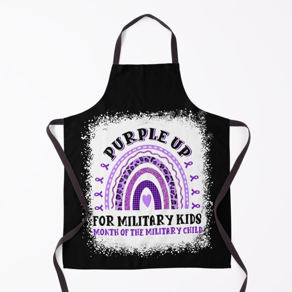 Item preview, Purple Up For Military Kids Month Of The Military Child Leopard Rainbow Military Child Month Purple Up Bleached designed and sold by HaaChris-Artis.