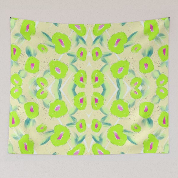 Item preview, Chartreuse And Fuchsia Floral Mandala Pattern  designed and sold by Designs By YL.