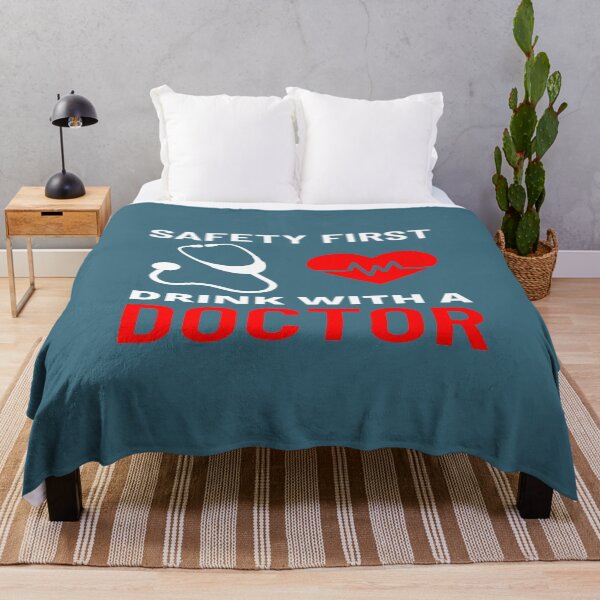 Item preview, Safety First Drink With A Doctor Funny Medical Sayings Gift Pullover designed and sold by TamhXua.
