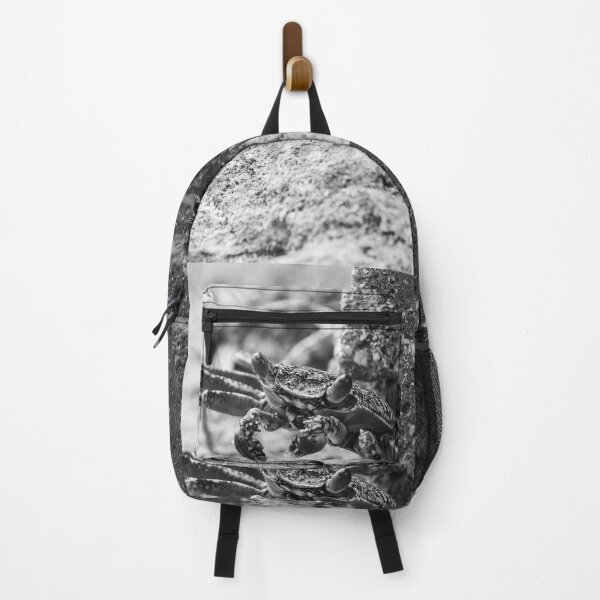 Item preview, Black and White Crab on Rocky edge in the tropics designed and sold by AlishaWatson.