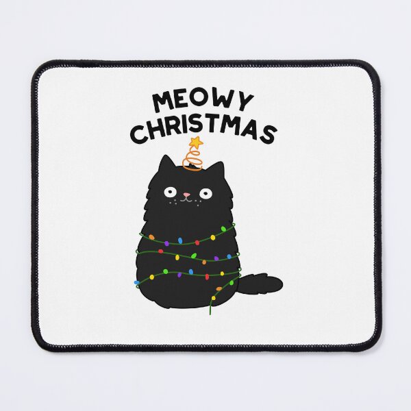 Item preview, Meowy Christmas Funny Black Cat Puns designed and sold by punnybone.