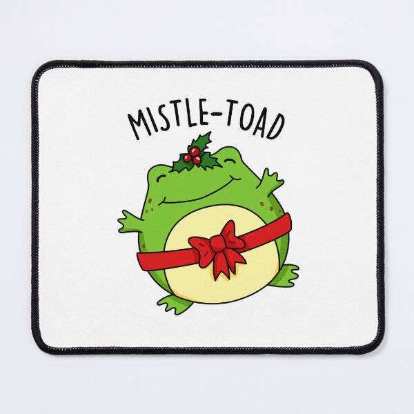 Item preview, Mistle-toad Funny Christmas Toad Puns  designed and sold by punnybone.