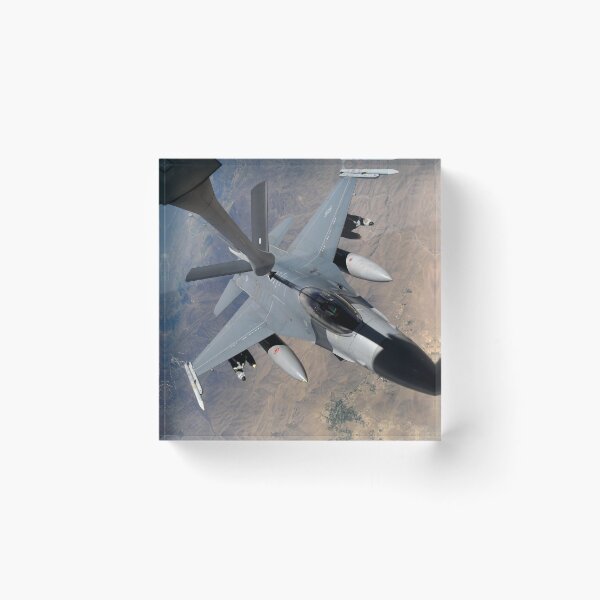 Item preview, An F-16 Fighting Falcon receives fuel from a KC-135 Stratotanker. designed and sold by StocktrekImages.