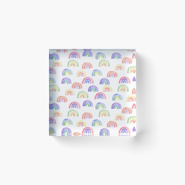 Item preview, Watercolor Rainbow Pattern designed and sold by wordznart.