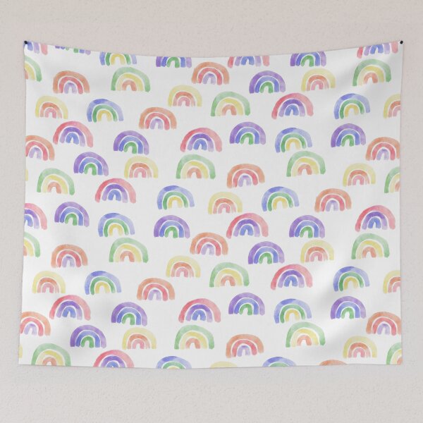 Item preview, Watercolor Rainbow Pattern designed and sold by wordznart.