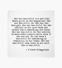 She was beautiful - F Scott Fitzgerald Scarf